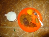 first African meal.. needless to say I didn't eat meat the rest of the time I was there..