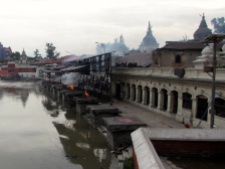 one of the world's largest Hindu temples.. they burn up to 70 bodies a day here and drop the ashes into this river which they believe caries them to their next stage of reincarnation. The smell is unbearable. It's a place a darkness, hopelessness, and fear.